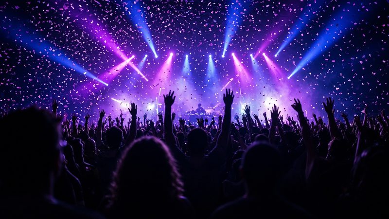 Konser alanında kalabalık